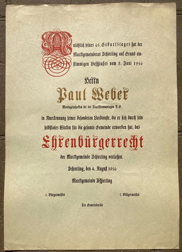 Urkunde ehrenbürgerrecht - urkunde,